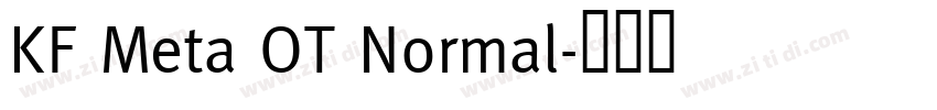 KF Meta OT Normal字体转换
